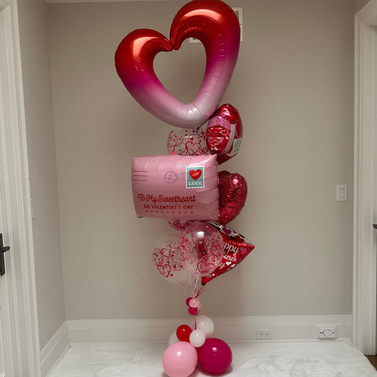 VALENTINE'S BALLOON BOUQUET - HEART