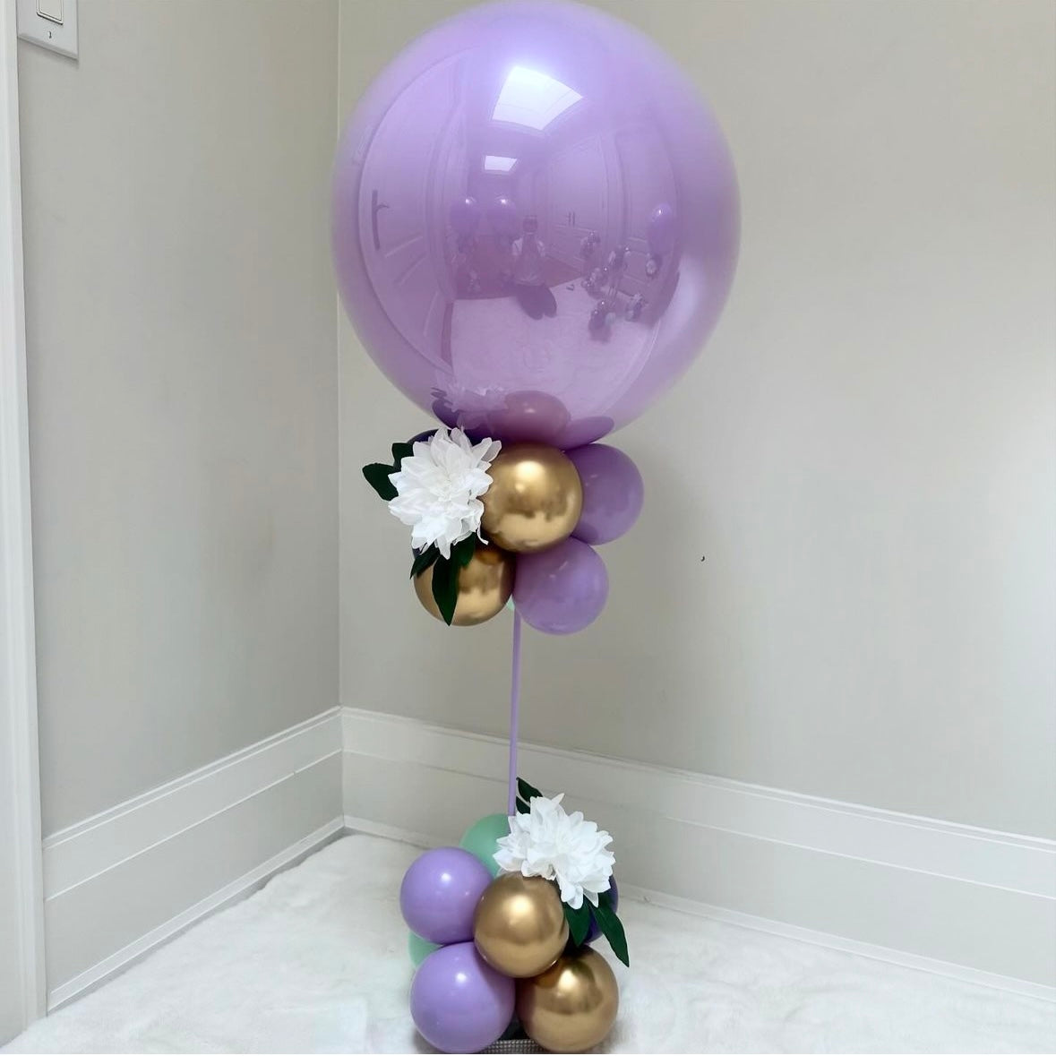 TABLE BALLOON TOWER WITH FLORAL