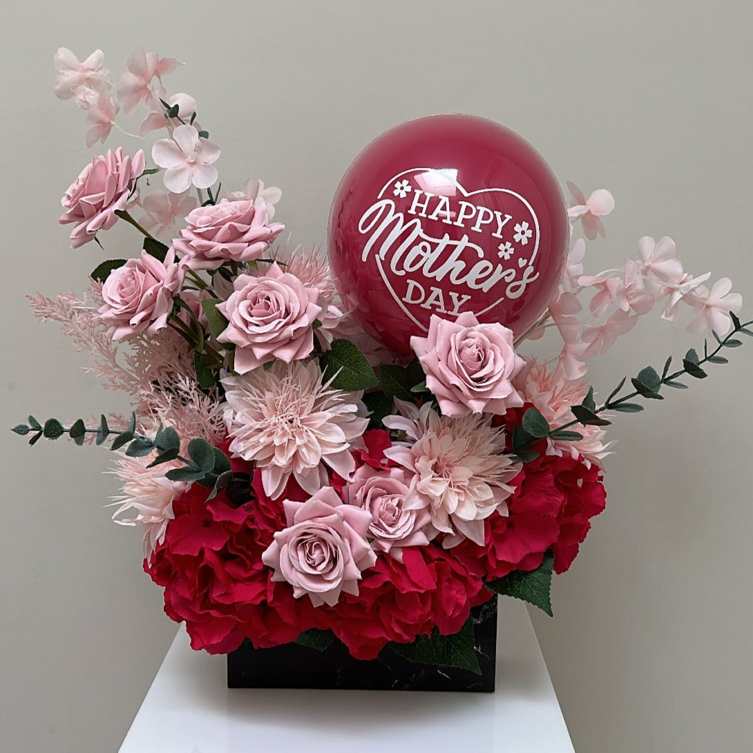 FLORAL ENVELOPE BOX - DARK PINK