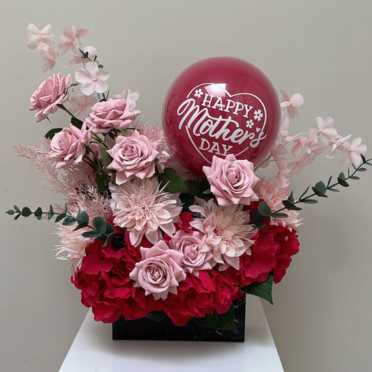 FLORAL ENVELOPE BOX - DARK PINK