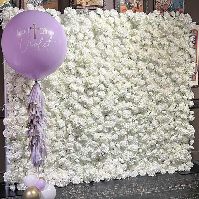 5D WHITE FLORAL WALL