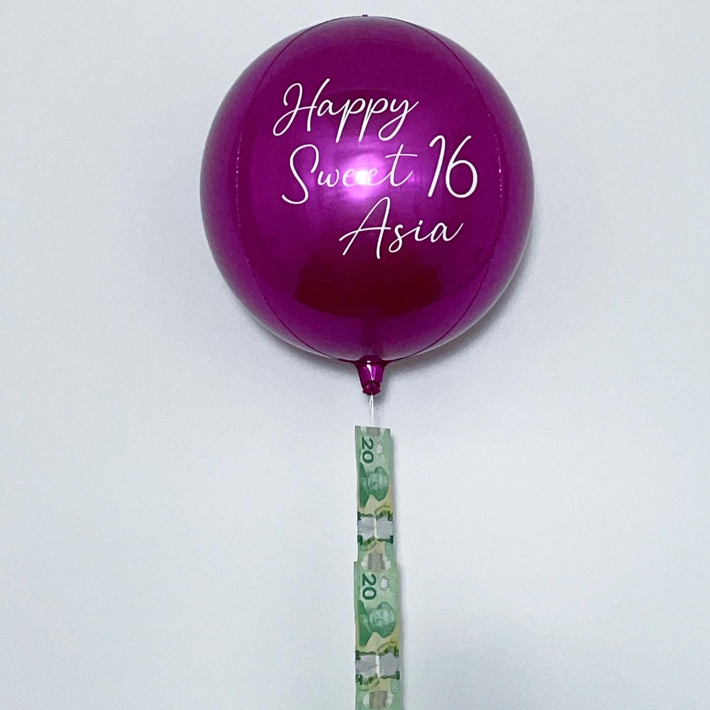 MONEY BALLOON - SOLID COLOUR $80