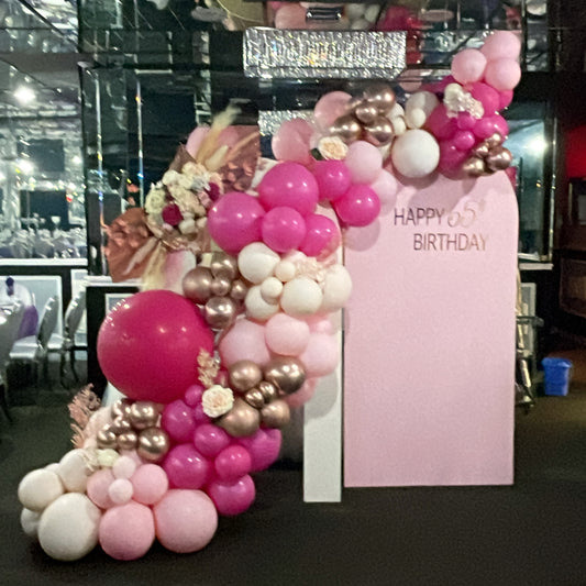 ARCHED BACKDROP, HALLOW BACKDROP AND GARLAND STARTING $850