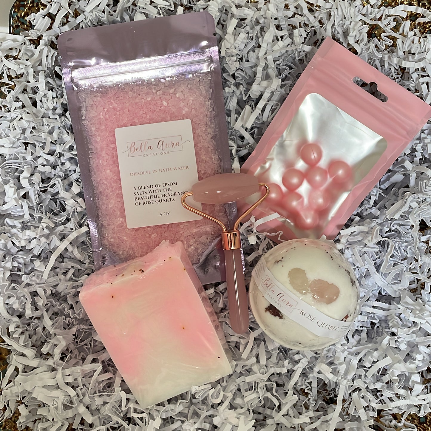 ROSE QUARTZ SPA SET