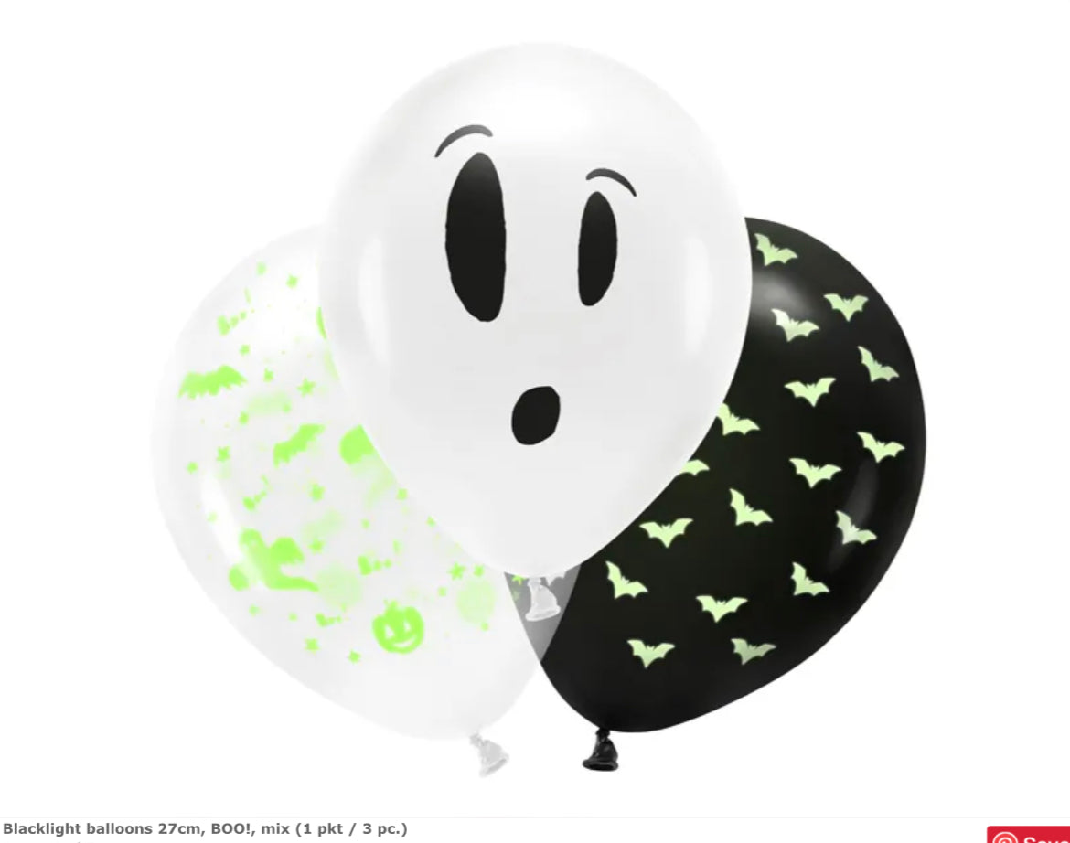 3 BLACKLIGHT BALLOONS
