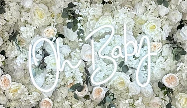 RIPPLED ARCHED BACKDROP, GARLAND AND PLINTH PACKAGE STARTING $650