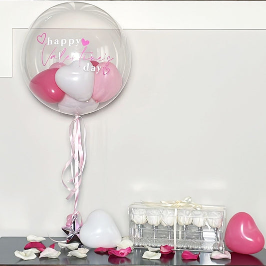 VALENTINE'S 12 PRESERVED ROSES WITH BALLOON