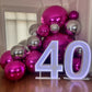 BIG SHINY INFLATABLE BALLS - HOT PINK