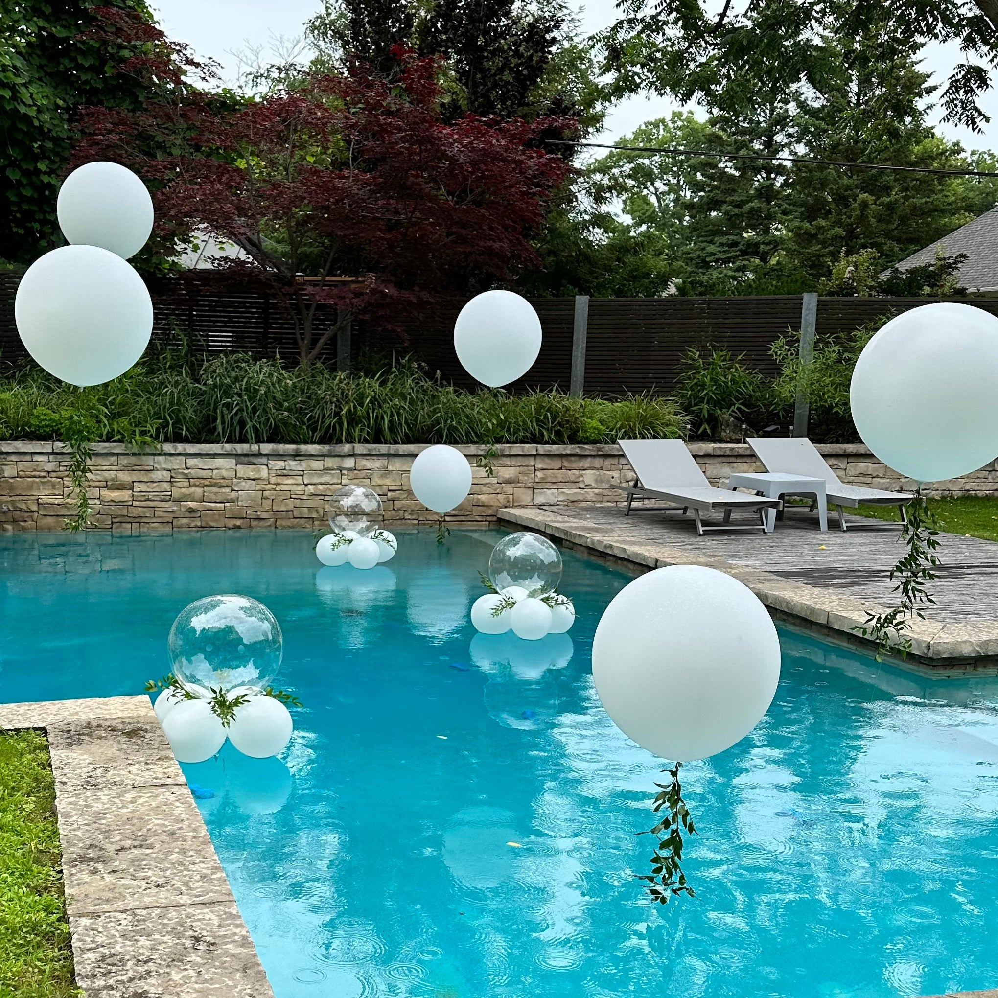 Balloons on sale in pool