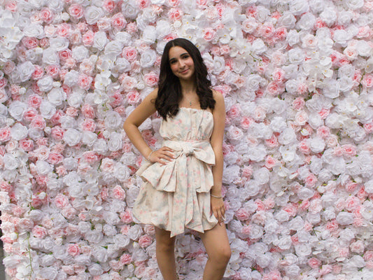 5D WHITE/PINK FLORAL WALL