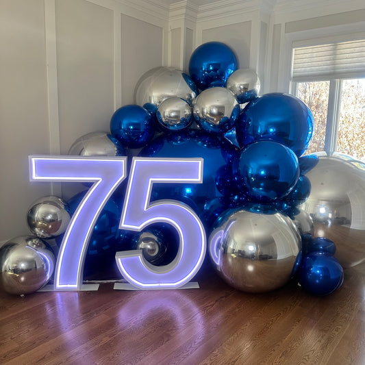 BIG SHINY INFLATABLE BALLS - BLUE