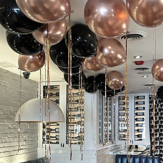 CEILING BALLOONS WITH TINSEL