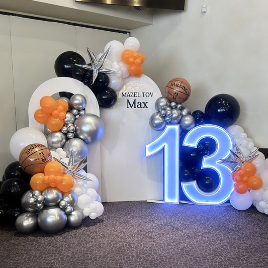 ARCHED BACKDROP, HALLOW BACKDROP, GARLAND AND MARQUEE NUMBERS