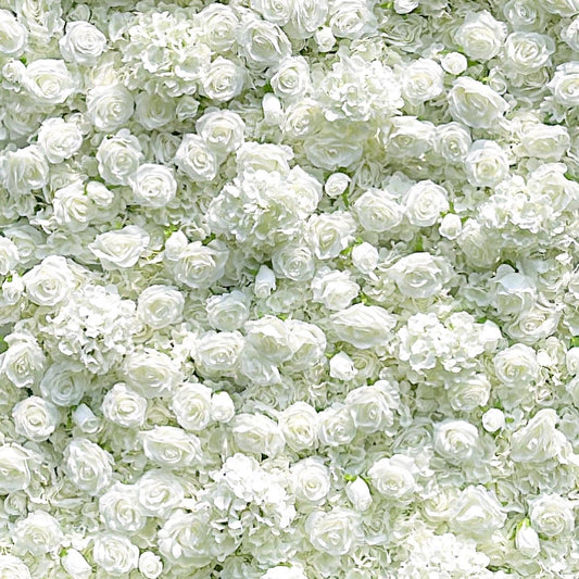 5D WHITE FLORAL WALL