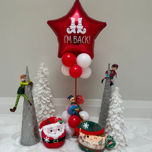 CUSTOM BALLOON - ELF STAR ARRANGEMENT (PRICE DOES NOT INCLUDE ELF)