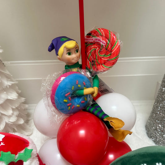 CUSTOM BALLOON - ELF STAR ARRANGEMENT (PRICE DOES NOT INCLUDE ELF)